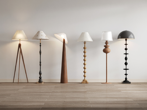 Mid-century Style Floor Lamp Wooden Floor Lamp