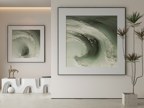 Modern Decorative Painting Abstract Painting Waves Hanging Painting