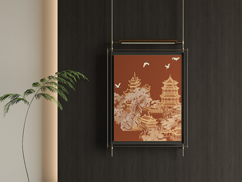 Neo-Chinese Style Painting Architectural Painting Hanging Painting