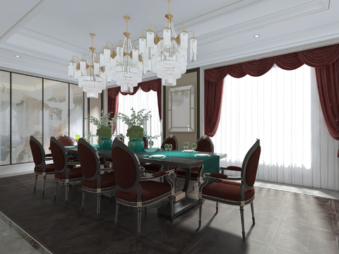 Neoclassical Style Restaurant Room Box