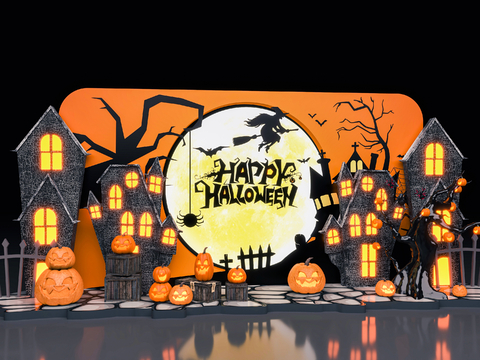 Halloween Art Display Halloween Castle Halloween Plot Photo