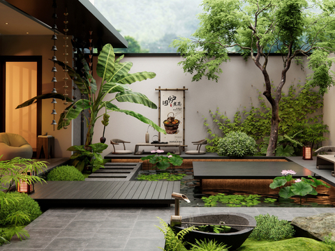 Villa Courtyard Patio Garden