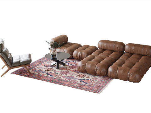 Mid-ancient style Sectional Sofa