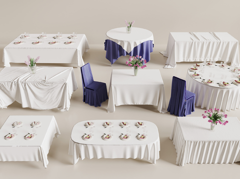 Modern Dining Table and Chair Banquet Table