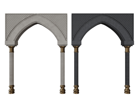 European-style door arch carved lintel arch opening