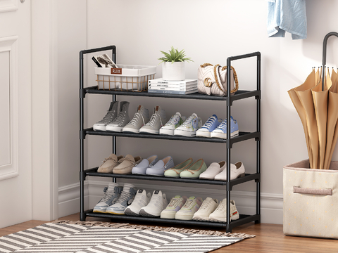 Non-woven shoe rack