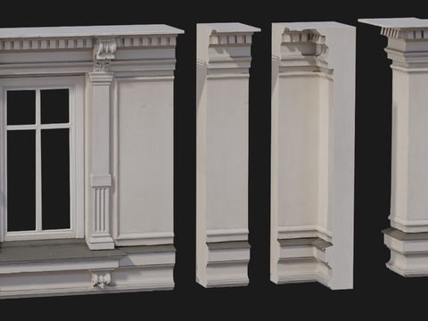 European style column wall column plaster column window