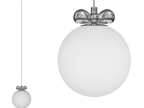 Silver ball chandelier