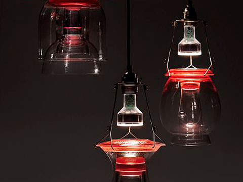 Industrial wind chandelier portable lamp