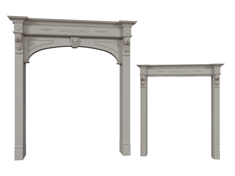 European-style door arch carved lintel arch opening