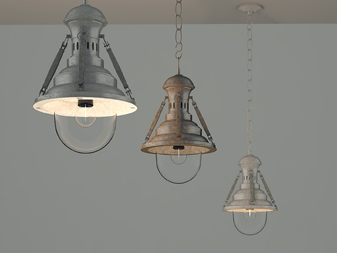 Industrial wind chandelier