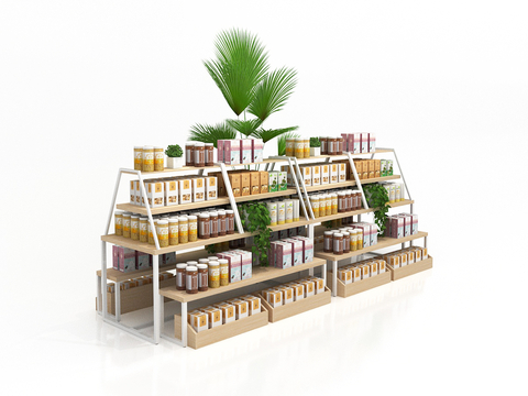 Modern snack rack supermarket promotion pile head fresh supermarket rack