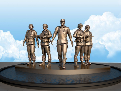 Modern Military Sculpture Landscape