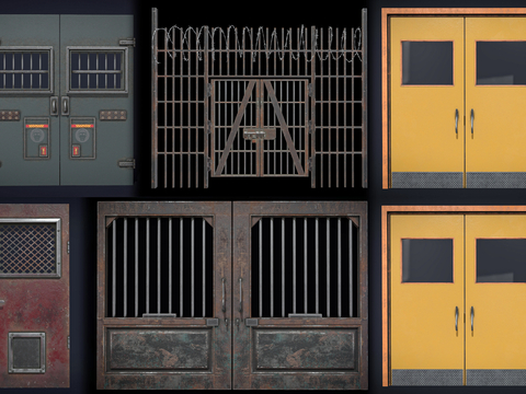 Metal security door prison gate iron door