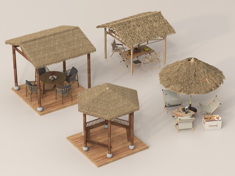 Outdoor Table and Chair Camping Table and Chair Thatch Shed