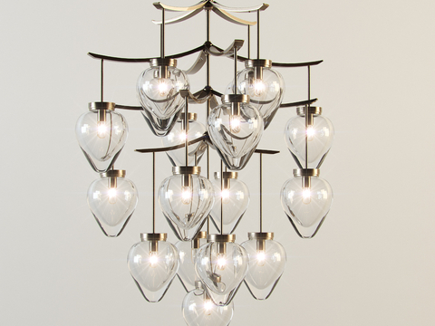 Affordable Luxury Style Glass Chandelier Multi-head Chandelier