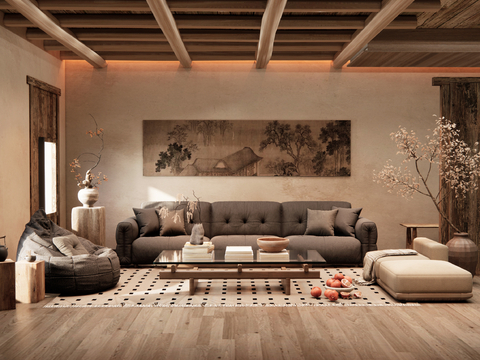 Wabi-sabi Style Living Room