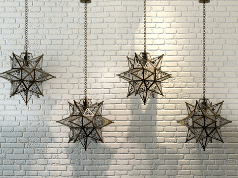 Industrial wind chandelier star chandelier