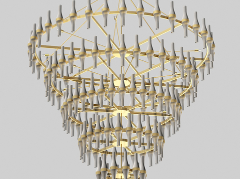 Affordable Luxury Style Multi-storey Chandelier Lobby Chandelier