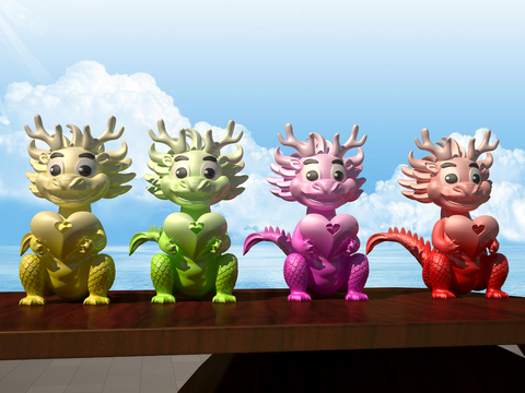 Little Dragon Art Toy Sculpture Doll Cartoon Ornaments