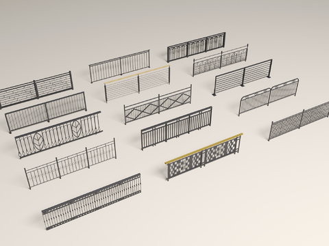 Modern wrought iron railing fence balcony guardrail fence