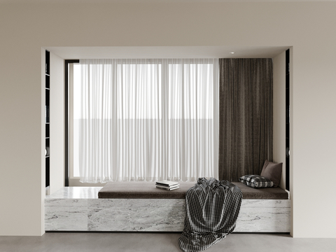 Modern Floating Window Sill Bay Window Cushion Bay Window Curtain