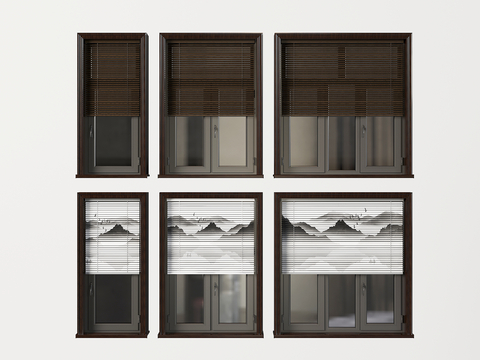 Modern window casement window door floor window bamboo blinds venetian blinds