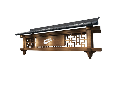 Chinese-style ancient building Nike door head