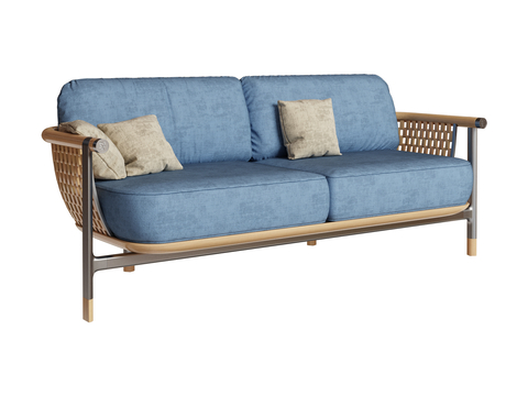 visionnaire-Two-seat sofa rattan sofa