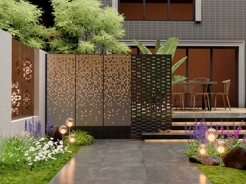 Modern Garden Landscape wall entrance landscape wall courtyard garden