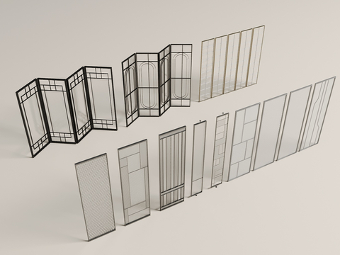 Modern glass screen glass partition