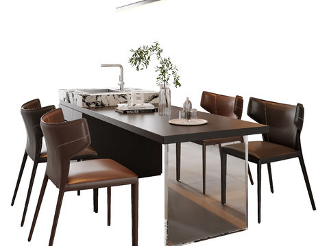 Italian Dining Table and Chair Island Table