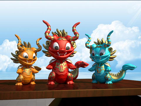 Little Dragon Art Toy Sculpture Doll Cartoon Ornaments