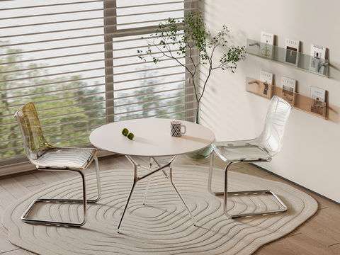 Modern leisure table and chair round table