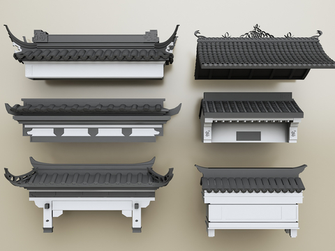 Chinese-style Roof Ancient Building Roof Eaves Cornice