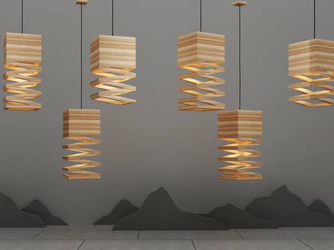 Log Style chandelier