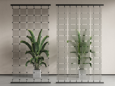 Modern glass brick partition glass screen