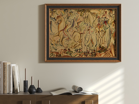 Mid-century Style Abstract Painting Art Painting Decorative Painting