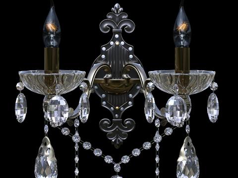 European style wall lamp Crystal Chandelier candle holder wall lamp