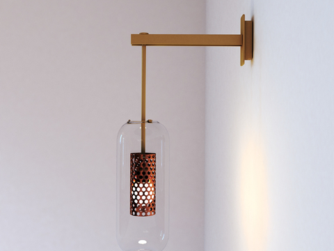 Modern glass wall lamp