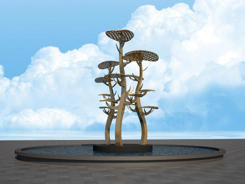 Abstract Tree Sculpture Landscape Sculpture