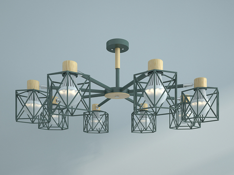 Nordic multi-head chandelier