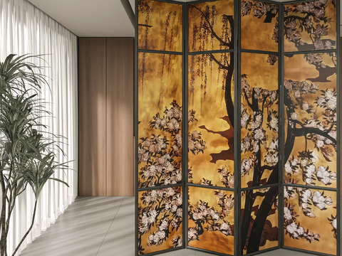 Middle Ancient Folding Screen