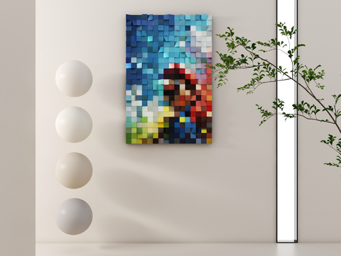 Mosaic Hanging Painting Three-dimensional Painting Decorative Painting