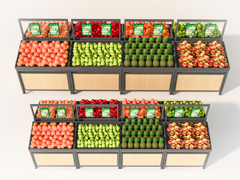 Modern fruit store shelf display rack