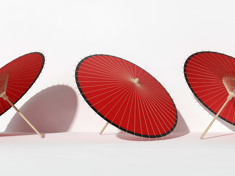 Chinese red bamboo paper umbrella oil paper umbrella