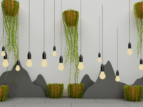 Modern Light Bulb Small Chandelier