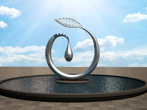 Water Drop Sculpture Landscape Sculpture