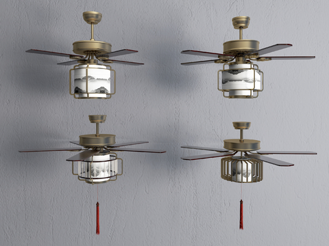 Neo-Chinese Style Ceiling Fan Light Fan Light