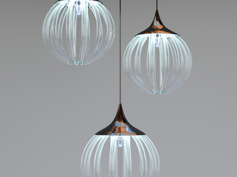 Modern glass chandelier